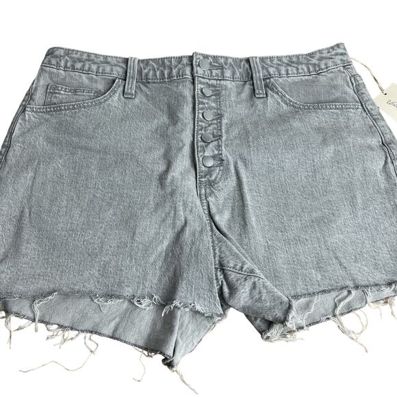 Universal Thread Women's Gray High-Rise Midi Jean Shorts - Size 14 - NWT - Picture 1 of 9